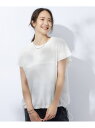 【SALE/50%OFF】インせずサマ見え 裾ドロスト切り替えトップス SHOO・LA・RUE シューラルー トップス カットソー・Tシャツ グリーン ブラック...
