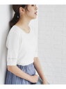 【SALE/30%OFF】シアーラインデザインクルーネックニット/アンサンブル対応【洗濯機洗い可】 index インデックス トップス ニット ホワイト ブラッ...