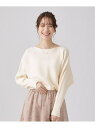 【SALE/30%OFF】【洗える】上品で華やかに アンジェリーナドルマンニット SHOO・LA・RUE シューラルー トップス ニット ホワイト ブラック ピ...
