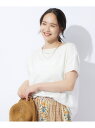 【SALE/60%OFF】配色ステッチでこなれ見え ドルマンスリーブゆるTシャツ SHOO・LA・RUE シューラルー トップス カットソー・Tシャツ ホワイト...