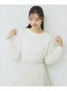 【SALE/20%OFF】《美人百花掲載》リボンチュールトップス【洗濯機洗い可】 index インデックス トップス カットソー・Tシャツ ホワイト ピンク ブ...
