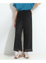 【S-LL】クロシェ風レースイージーワイドパンツ SHOO・LA・RUE シューラルー パンツ その他のパンツ ベージュ ブラック【送料無料】[Rakuten ...