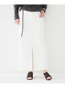 【SALE/70%OFF】セミタイトデニムスカート UNTITLED アンタイトル スカート ロング・マキシスカート ホワイト【RBA_E】【送料無料】[Rak...