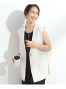 【S-LL】夏のレイヤードコーデに さらりと着られるメッシュジレ SHOO・LA・RUE シューラルー トップス ベスト・ジレ ホワイト ブラック カーキグリー...