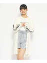 【SALE/50%OFF】【2点SET・UVケア付き】シアーロングブルゾン PINK-latte ピンク ラテ トップス アンサンブル グリーン ホワイト グレ...