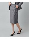 【SALE/70%OFF】【セットアップ可能】ウーステッドストレッチ タイトスカート UNTITLED アンタイトル スカート ロング・マキシスカート ネイビー...