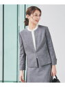 【SALE/40%OFF】【通勤スーツ/入卒/セレモニー】ウール混ジャージ ノーカラージャケット UNTITLED アンタイトル ジャケット・アウター ノーカラ...