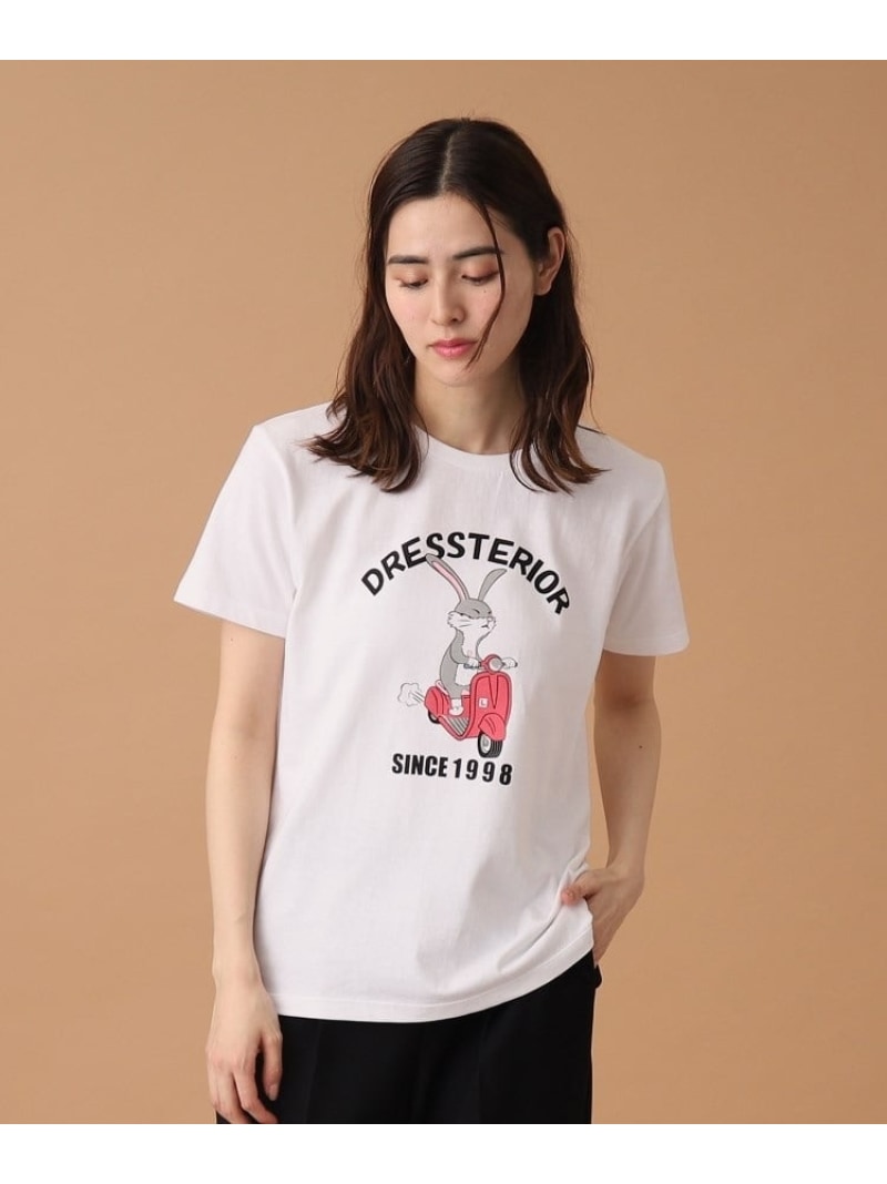 EC・ルクア大阪限定 ベスパラビットT DRESSTERIOR ドレステリア トップス カットソー・Tシャツ ホワイト ピンク【送料無料】[Rakuten Fashion]