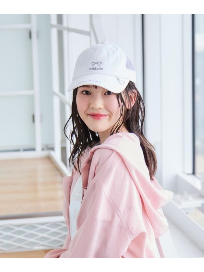 楽天WORLD ONLINE STORE楽天市場店【SALE／30％OFF】リボンキャップ PINK-latte ピンク ラテ 帽子 キャップ ホワイト ブラック ピンク ブルー【RBA_E】[Rakuten Fashion]