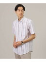 【SALE/60%OFF】【快適/軽羽織】日本製 サッカー ストライプ シャツ TAKEO KIKUCHI タケオキクチ トップス シャツ・ブラウス ピンク ブ...
