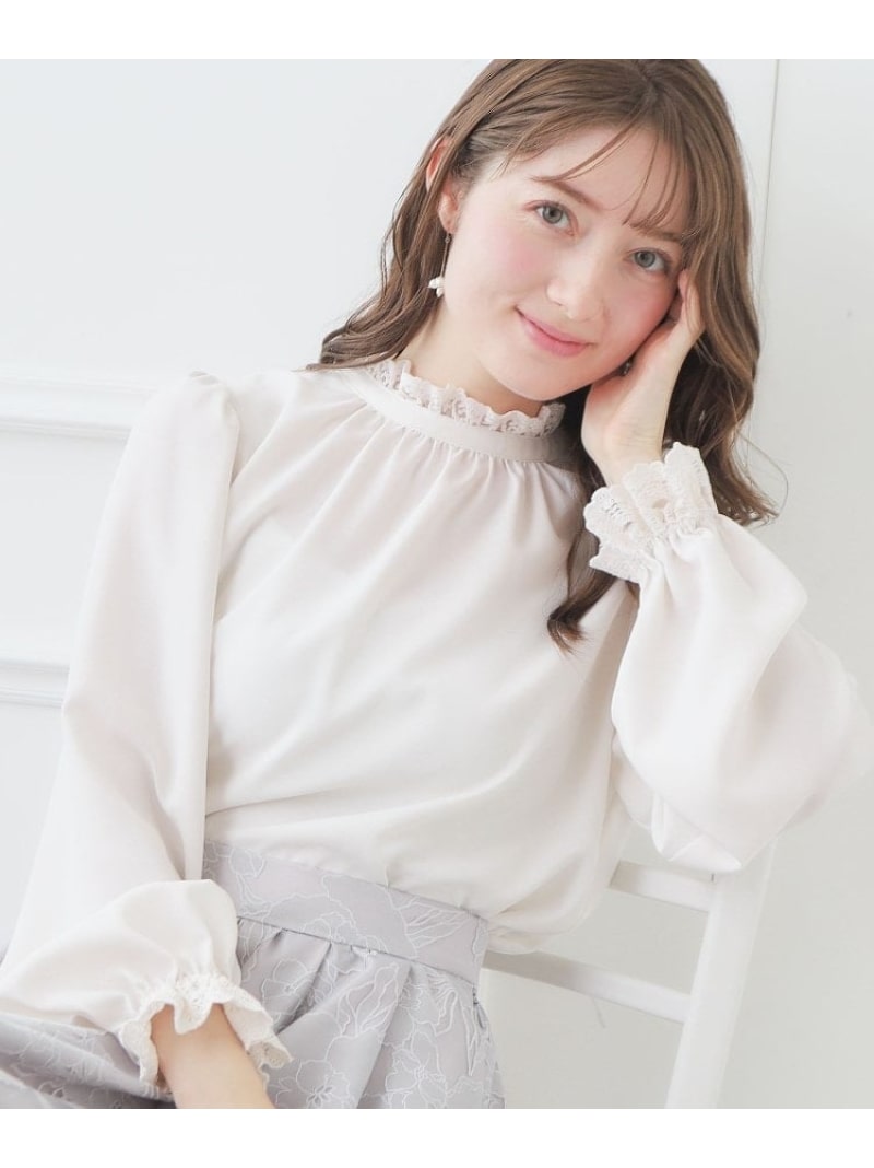 【2024春新作】【前後2WAY】エンブロレースブラウス Couture Brooch クチュールブローチ トップス シャツ・ブラウス ホワイト グレー ブラック ピンク【送料無料】[Rakuten Fashion]のサムネイル