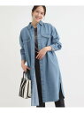 デニムシャツワンピース SHOO・LA・RUE シューラルー ワンピース・ドレス その他のワンピース・ドレス グレー ネイビー ブルー【先行予約】*【送料無料】...