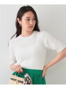 【SALE/30%OFF】シアーリブハーフスリーブニット【洗濯機洗い可/抗ピル】 OPAQUE.CLIP オペークドットクリップ トップス ニット レッド ブラ...