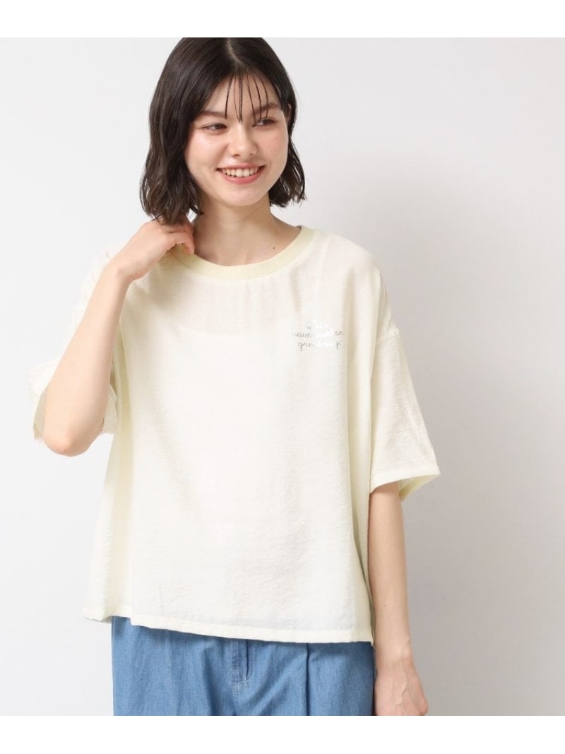 【SALE／43%OFF】【洗える・4サイズ展開】ロゴ入りブラウス(XS~L) Dessin デッサン トップス シャツ・..