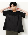【SALE/30%OFF】サテンドッキングカットソー【洗濯機洗い可】 OPAQUE.CLIP オペークドットクリップ トップス カットソー・Tシャツ ブラック ...