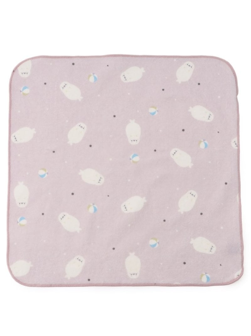 アニマル柄ウォッシュタオル SHOO・LA・RUE シューラルー ファッション雑貨 ハンカチ・ハンドタオル ピンク ブルー[Rakuten Fashion]