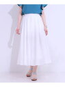 【SALE/40%OFF】【セットアップ可/S-LL】タックフレアスカート SHOO・LA・RUE シューラルー スカート ロング・マキシスカート ブラック ホ...