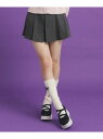【カラー追加/オールシーズン対応】ベルト付きプリーツスカート PINK-latte ピンク ラテ スカート ミニスカート グレー ベージュ ブラック ブラウン【...
