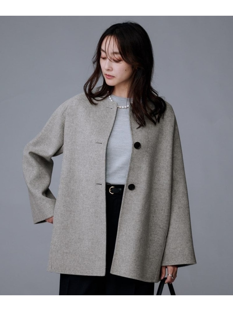 【ミディ丈/軽やか】セミラグランリバー コート UNTITLED アンタイトル ジャケット・アウター その他のジャケット・アウター グレー ブラウン ブルー【送料無料】[Rakuten Fashion]のサムネイル