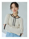 【SALE/20%OFF】ラインリブプルオーバー【洗濯機OK】 THE SHOP TK ザ ショップ ティーケー トップス ニット ブラック ホワイト【RBA_...