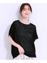 【SALE/10%OFF】【S-LL/2点セット】涼やかに楽に決まる タンクトップ+編み柄ニットセット SHOO・LA・RUE シューラルー トップス アンサン...