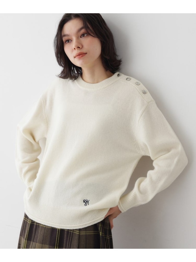 【SALE/10%OFF】【ユニセックス】ウールカシミヤ Dessin デッサン トップス ニット ネイビー ホワイト グレー【RBA_E】【送料無料】[Rak...