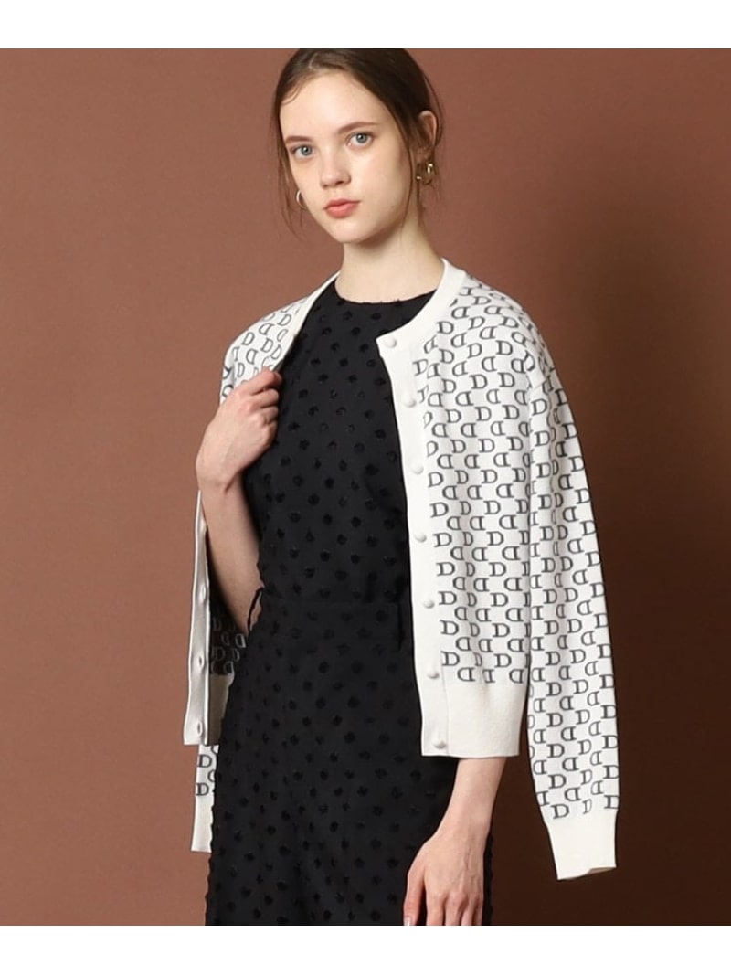 【SALE／10%OFF】◆【otonaMUSE12月号掲載】【アンサンブル可】Dモノグラムジャカードカーディガン DRESSTERIOR ドレステリア トップス カーディガン ホワイト ブラウン【RBA_E】【送料無料】[Rakuten Fashion]のサムネイル