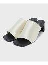 【SALE/50%OFF】ストレッチサテンミュールサンダル OPAQUE.CLIP オペークドットクリップ シューズ・靴 サンダル ホワイト ブラック カーキグ...