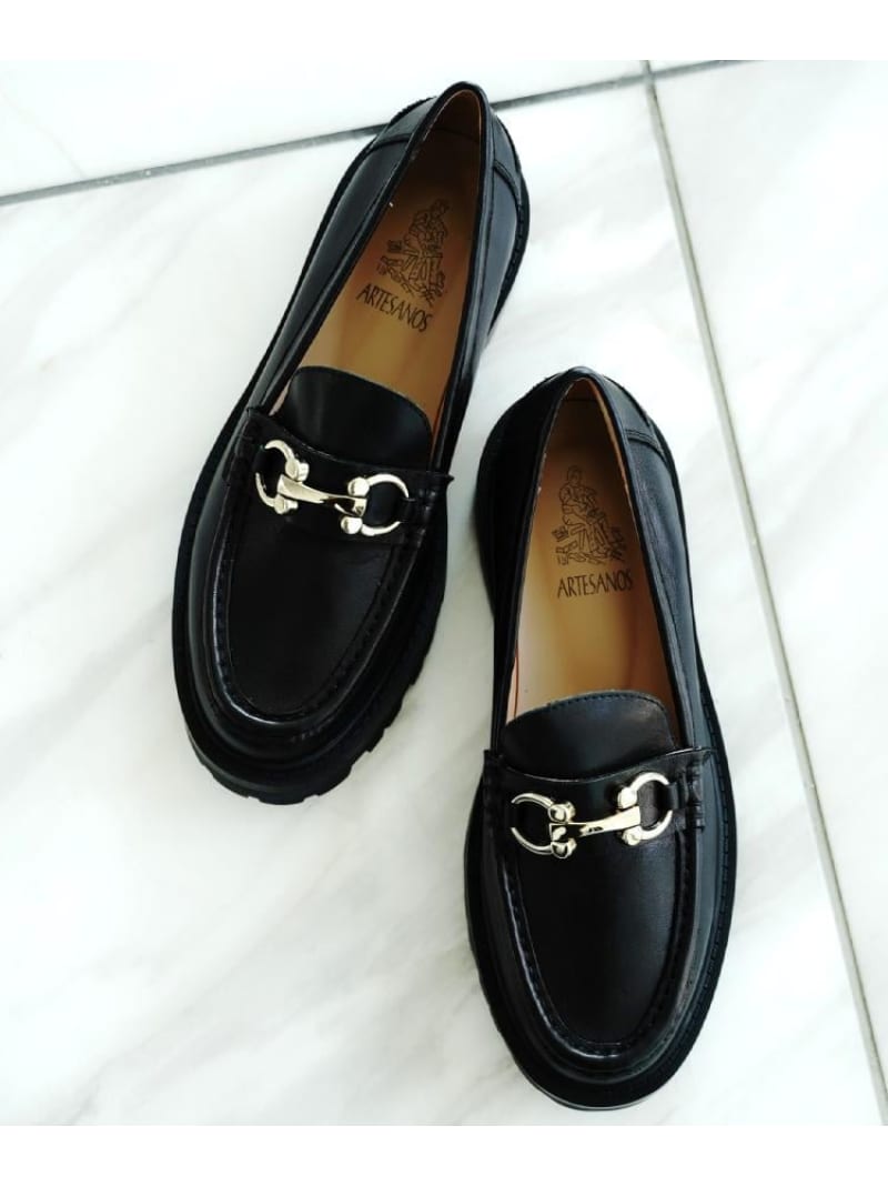 ARTESANOS(アルテサノス)【別注】金具付きローファー DRESSTERIOR ドレステリア シューズ・靴 その他のシューズ・靴 ブラック【先行予約】*【送料無料】[Rakuten Fashion]