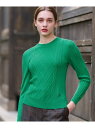 【SALE/50%OFF】ファインウールケーブルニット DRESSTERIOR ドレステリア トップス ニット グリーン【RBA_E】【送料無料】[Rakute...