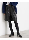 【SALE/30%OFF】【@BAILA掲載】合皮ハーフパンツ THE SHOP TK ザ ショップ ティーケー パンツ その他のパンツ ブラウン ブラック【R...