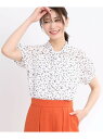 【SALE/20%OFF】【夏SALE/接触冷感/マシンウォッシュ可/セットアップ可】ボウタイプリントブラウス Reflect リフレクト トップス シャツ・ブ...