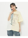 リメイク風Tシャツ PINK-latte ピンク ラテ トップス カットソー・Tシャツ ホワイト ブラック ブルー[Rakuten Fashion]