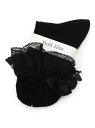 【SALE/10%OFF】レース*リボン付きクルーソックス 靴下 Doll Kiss エスペランサ 靴下・レッグウェア 靴下 ワインレッド ホワイト ブラック【...
