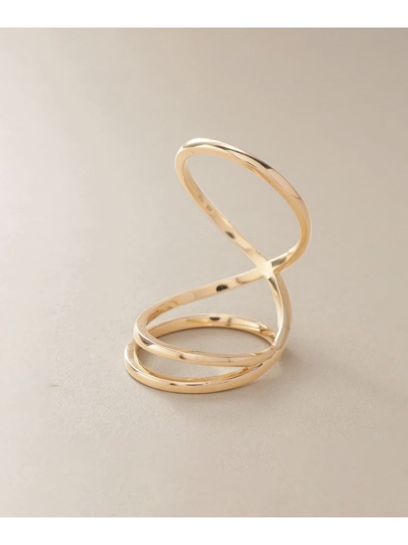 K10トリプルファランジ リング COCOSHNIK ココシュニック アクセサリー・腕時計 リング・指輪 イエロー【送料無料】[Rakuten Fashion]