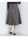 【SALE/30%OFF】《美人百花掲載》パール調フレアニットスカート/セットアップ対応【洗濯機洗い可】 index インデックス スカート その他のスカート ...