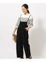 【SALE/60%OFF】ツイルサロペット SHOO・LA・RUE シューラルー オールインワン・オーバーオール オーバーオール・サロペット ベージュ ブラック...