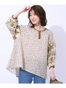 【SALE/30%OFF】【洗える/インド綿100%】さらり軽やか お袖ボリュームブラウス SHOO・LA・RUE シューラルー トップス シャツ・ブラウス ベ...