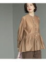 【SALE/30%OFF】シアーペプラムブラウス【洗濯機洗い可】 OPAQUE.CLIP オペークドットクリップ トップス シャツ・ブラウス グレー ブルー ブ...