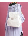 【SALE/50%OFF】フラップチェーンリュック PINK-latte ピンク ラテ バッグ リュック・バックパック ブラック ホワイト【RBA_E】[Rak...