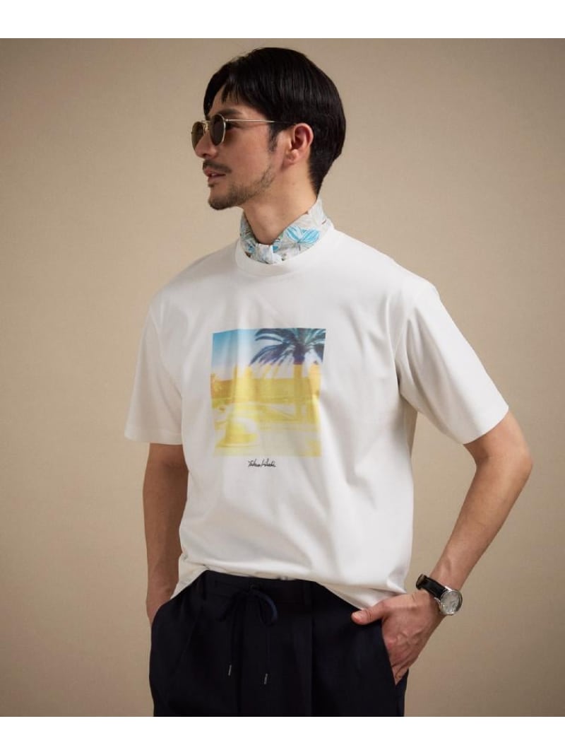 マラケシュ フォト Tシャツ TAKEO KIKUCHI タケオキクチ トップス カットソー・Tシャツ ホワイト【送料無料】[Rakuten Fashion]