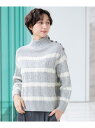【SALE/60%OFF】【ハミルトンラムズウール・洗える】ケーブルボーダーニット(XS~L) Dessin デッサン トップス ニット グレー ネイビー ブル...