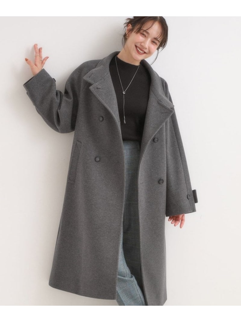 【S-LL】大人のきれいめスタイルに ウール調スタンドロングコート SHOO・LA・RUE シューラルー ジャケ..