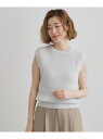 【SALE/34%OFF】ラメの上品な輝きが魅力 ラメカノコスリーブレスニット grove グローブ トップス ニット ブルー ブラック ホワイト【RBA_E】...