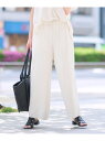 【SALE/24%OFF】【洗える/UVケア/SETUP可能】ドロストワイドパンツ INDIVI インディヴィ パンツ その他のパンツ グレー ホワイト ブラッ...
