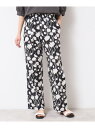 【SALE/32%OFF】【ウエストゴム・洗える】フラワープリントパンツ Dessin デッサン パンツ その他のパンツ ブラック グリーン【RBA_E】【送料...
