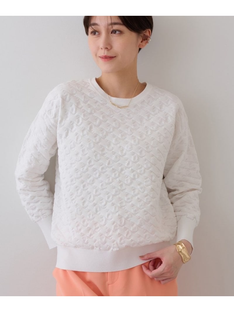 【SALE／64%OFF】【洗える/コットン混】ふくれジャカードニット INDIVI インディヴィ トップス ニット ブラック ホワイト グリーン【RBA_E】【送料無料】[Rakuten Fashion]