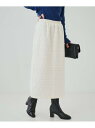 【SALE/20%OFF】【セットアップ可】キルトナロースカート SHOO・LA・RUE シューラルー スカート ロング・マキシスカート ブラック ホワイト ベ...