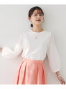 【SALE/50%OFF】【二の腕カバー/オンオフ】袖シアー ドッキングプルオーバー UNTITLED アンタイトル トップス カットソー・Tシャツ ブラック ...