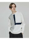 【SALE/55%OFF】L字切替カットソー tk.TAKEO KIKUCHI ティーケータケオキクチ トップス カットソー・Tシャツ ブラック ホワイト ネイ...
